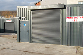Our bodyshop and paint repair sheds